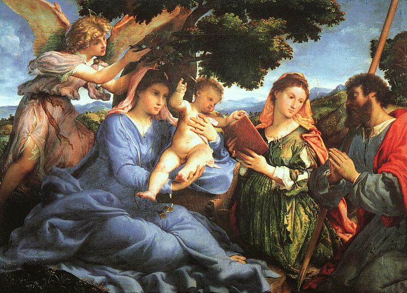 Lorenzo Lotto Madonna and Child with Saints Catherine and James oil painting image